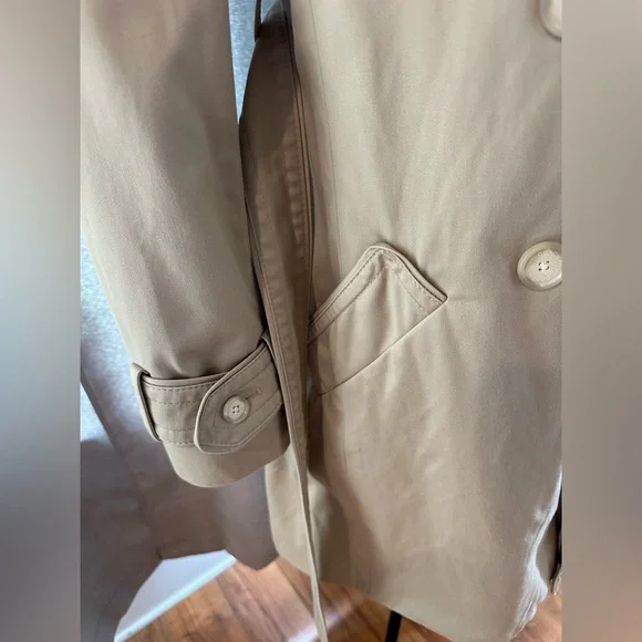 Coach Beige Double-Breasted Trench Coat - Picture 14 of 16